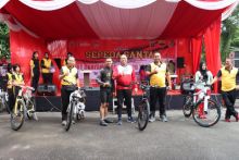 Meriahkan HUT Bhayangkara, Polres Sergai Gelar Olahraga Sepeda Santai