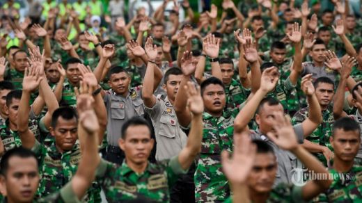 Polres Belawan Gelar Olahraga Bersama TNI-Polri