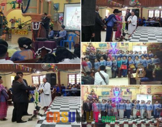 Natal SMP 4 Laguboti Berlangsung, Khidmat, Guru Huria HKBP : Kasih & Damai Sejahtera Dalam Keberagaman Damailah Indonesia