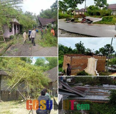 Puting Beliung Hancurkan 47 Unit Rumah di Laguboti