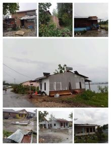 Rumah Rusak Dihantam Puting Beliung, Jalan Kota Balige Turut Banjir Usai Hujan Deras Landa Toba