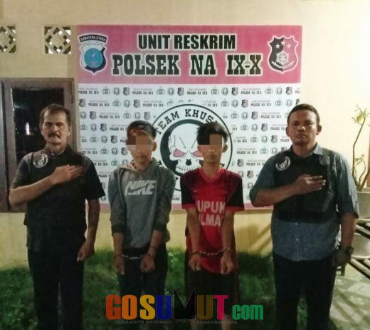 Terlibat Pencurian, 2 Remaja dari Labura Meringkuk di Sel Tahanan Polsek NA IX-X