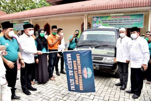 Gubsu Apresiasi Peluncuran Bank Sampah Masjid Ar-Rivai