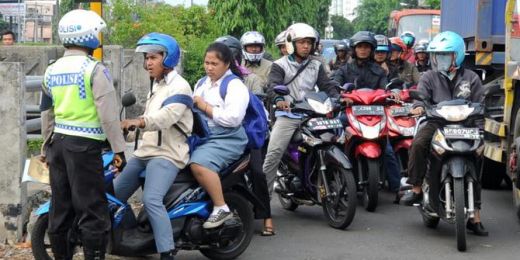 Puluhan Motor Terjaring Razia Kendaraan di Jalan Dr Mansur Medan