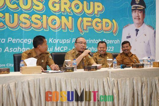 Cegah Korupsi di Pemkab Asahan, Bupati melalui Sekda Buka Giat Focus Group Discussion