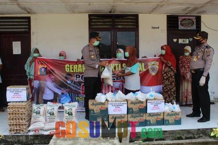 Ribuan Karung Beras Didistribusikan Kapolres AKBP Agus Bersama Jajarannya