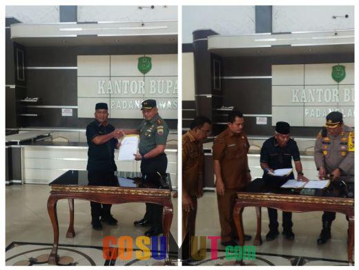 Pemkab Palas Gelar Penandatanganan NPHD Pilkada dengan TNI-Polri