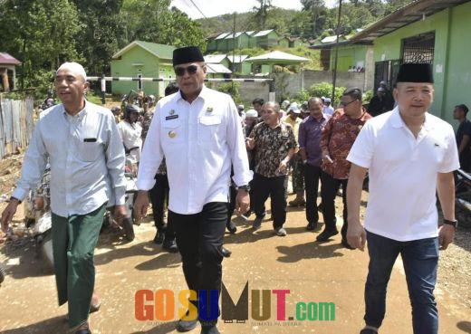 Bupati dan Ketua DPRD Madina Cek Lokasi Banjir di Purba Baru