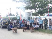 Polsek Sei Kanan bersama TNI dan Masyarakat Gotroy di HPSN