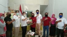Partai Gerindra Sergai Bagikan Masker, Sembako Kepada Masyarakat