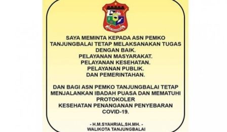 Pasca Digeladah dan Diperiksa KPK, Walikota Tanjungbalai Keluarkan Surat Himbauan