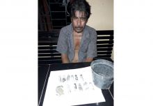 Pria ini Ditangkap Polisi. 12 Bungkus Ganja Diamankan