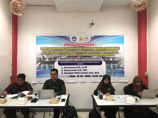 Tim USK Susun Rapergub Konflik Satwa Liar di Aceh