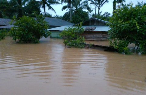 Desa Sampuran Madina Terendam Banjir hingga Capai 60 Centimeter
