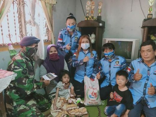 Keluarga Besar Mitra Lanud Soewondo Berikan Tali Asih kepada Bocah Penderita Lumpuh