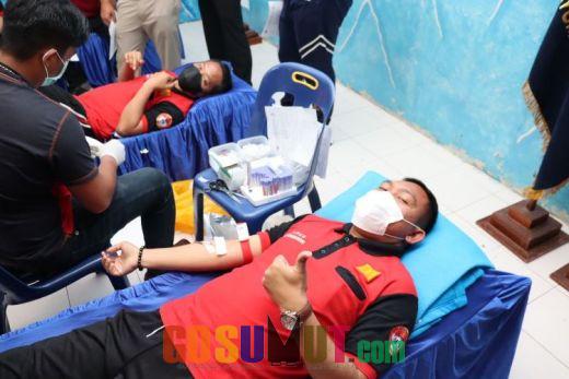 Peringati HDKD, Lapas Siborongborong Gelar Donor Darah