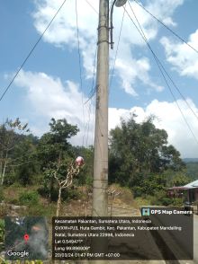 PLN Rayon Kotanopan Madina Surve Keberadaan Kabel Internet milik PT SKYNET Network Bersama yang Menempel di Tiang Listrik
