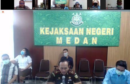 Vidcon Bersama Kajari Medan, Kacab BPJS Kesehatan Sampaikan Proses Pemeriksaan Kepatuhan