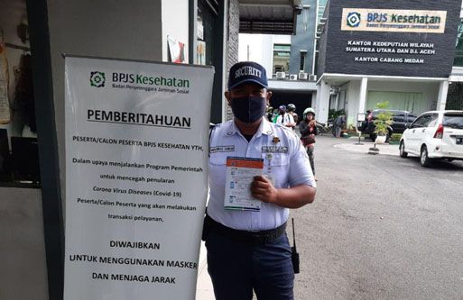 BPJS Kesehatan Medan Wajibkan Masker Bagi Pengunjung