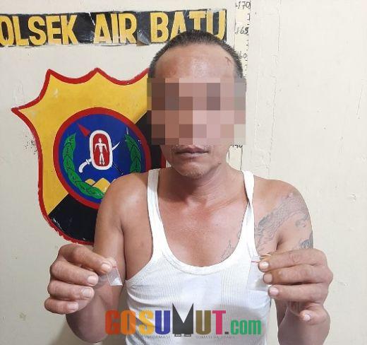 Gegara Narkotika, Pria Bertato Asal Tanjungbalai Ditangkap Reskrim Polsek Air Batu