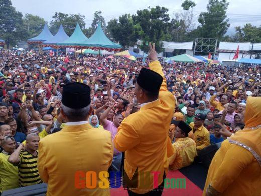 Ribuan Massa Pendukung TSO-AZP Padati Lapangan Merdeka Sibuhuan