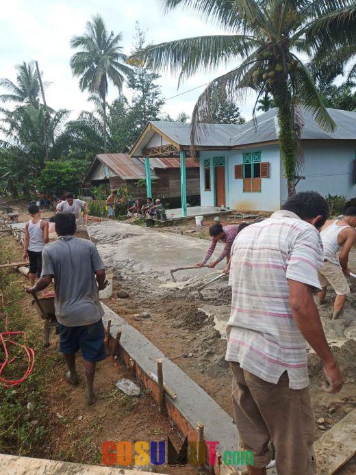 Desa Sangkilon Bangun Infrastruktur Pakai Dana Desa