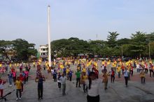 Polres Inhu dan Forkopimda Gelar Olahraga Bersama Jelang Peringatan HUT Bhayangkara