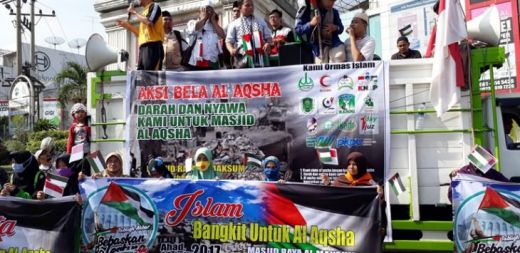 Aksi Bela Al Aqsha di Medan Berhasil Kumpulkan Rp200 Juta
