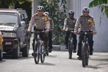 Polres Sergai Ramaikan Even Olahraga Gelaran Sepeda di Samosir