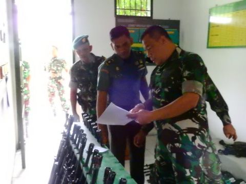 Danrem 011 Lilawangsa Cek dan Verifikasi Senjata Kodim 0117 Aceh Tamiang