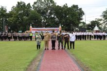 Polres Labuhanbatu dan TNI Gelar Apel Pasukan dan Patroli Skala Besar di Operasi Lilin Toba