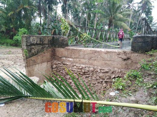 Jembatan Idanolawa Mazino Penghubung Utama 4 Desa Menuju Ibukota Terancam Putus