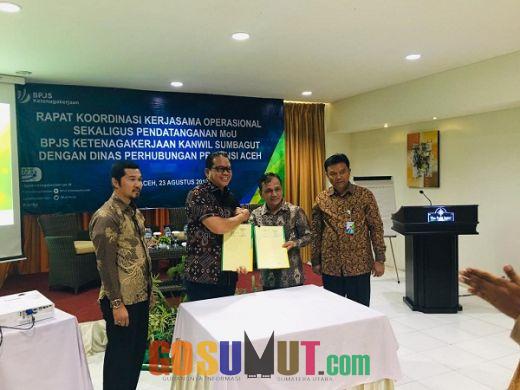 BPJS Ketenagakerjaan Sumbagut Gandeng Dinas Perhubungan Aceh