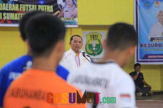 Bupati Labuhanbatu Buka Kejurda Futsal Sumatera Utara 2022 di GOR Rantauprapat