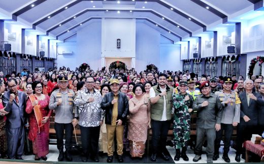 Kunjungi Gereja dan Tinjau Pos Pam Nataru di Medan, Pj Gubernur dan Forkopimda Sumut Pastikan Pengamanan Berjalan Baik