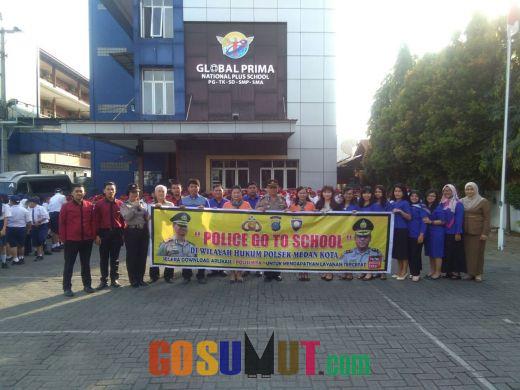 Polsek Medan Kota Goes To School ke Yayasan Global Prima