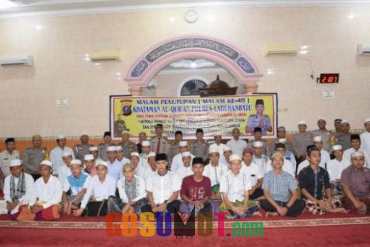 Polres Labuhanbatu bersama Ponpes Amiruddiniyah Laksanakan Khataman Al Quran