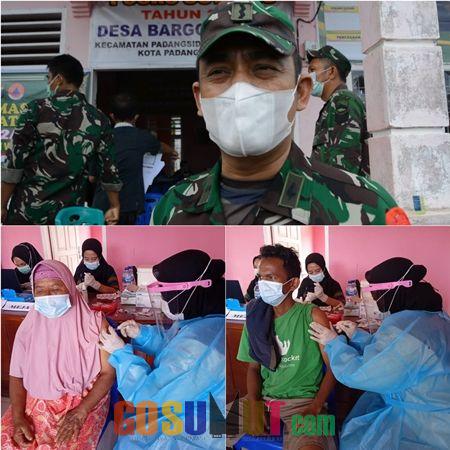 Kodim 0212/TS Gelar Vaksinasi Massal Dalihan Natolu di Desa Bargot Topong