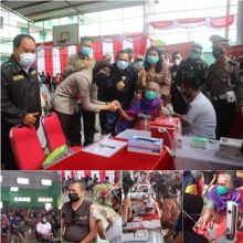 2 Ribu Warga Padangsidimpuan Semarakkan Serbuan Vaksinasi Massal HUT ke 75 Bhayangkara