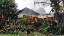Dusun Lau Tepu Membara, Empat Rumah Warga Hangus Terbakar