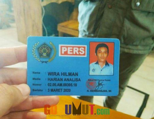 Oknum bernama Wira Hilman Palsukan Kartu Anggota PWI Sumut