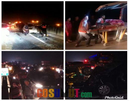 Tabrakan Beruntun di Jalan Tol Medan-Tebing Tinggi, 1 Tewas  dan 2 Kritis