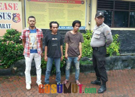 Meras Warga, 2 Bandit Kampung Diamankan Polsek Medan Barat
