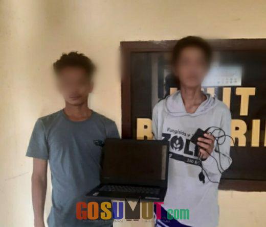 Curi Laptop, Dua Sekawan Warga Desa Tebing Tinggi Berhasil Ditangkap Polisi