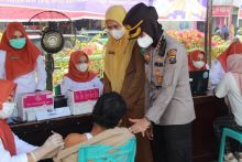 Kapolres Tinjau Vaksinasi Tahap Kedua di Padangsidimpuan