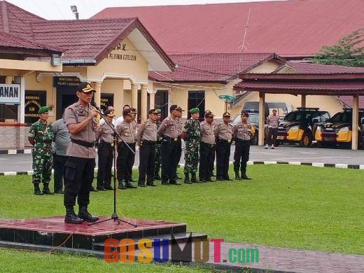 Wakapolres Pimpin Apel Pasukan Pengamanan Pilkades Labuhanbatu Serentak