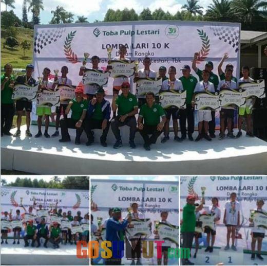 Marathon 10 K HUT PT TPL,Tbk Ke 30 Tahun 2020 Tobasa Sukses,  Juara 1 Putra SMA N.1 Laguboti & Juara 1 Putri SMA N,1 Siantar Narumonda