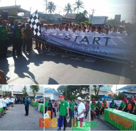 Bupati Tobasa bersama Dirut PT.TPL,Tbk Lepas peserta Marathon 10 K, Hadiah Uang Puluhan Juta Rupiah