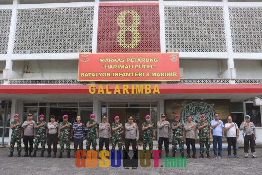 Kapolres Langkat Jalin Silaturahmi dengan Batalion 8 Marinir