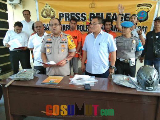 Polres Sergai Ungkap Kasus Perampokan dan Pencurian Motor dan Kabel JPU Tol Kualanamu